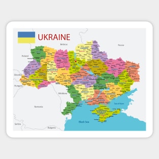 Political map of Ukraine Sticker